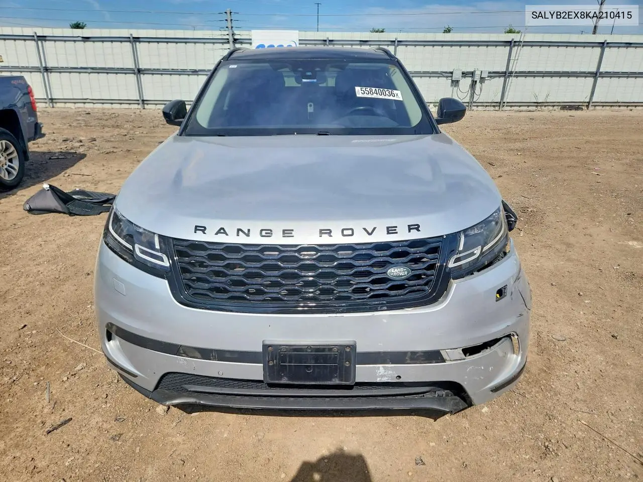 2019 Land Rover Range Rover Velar S VIN: SALYB2EX8KA210415 Lot: 55840036