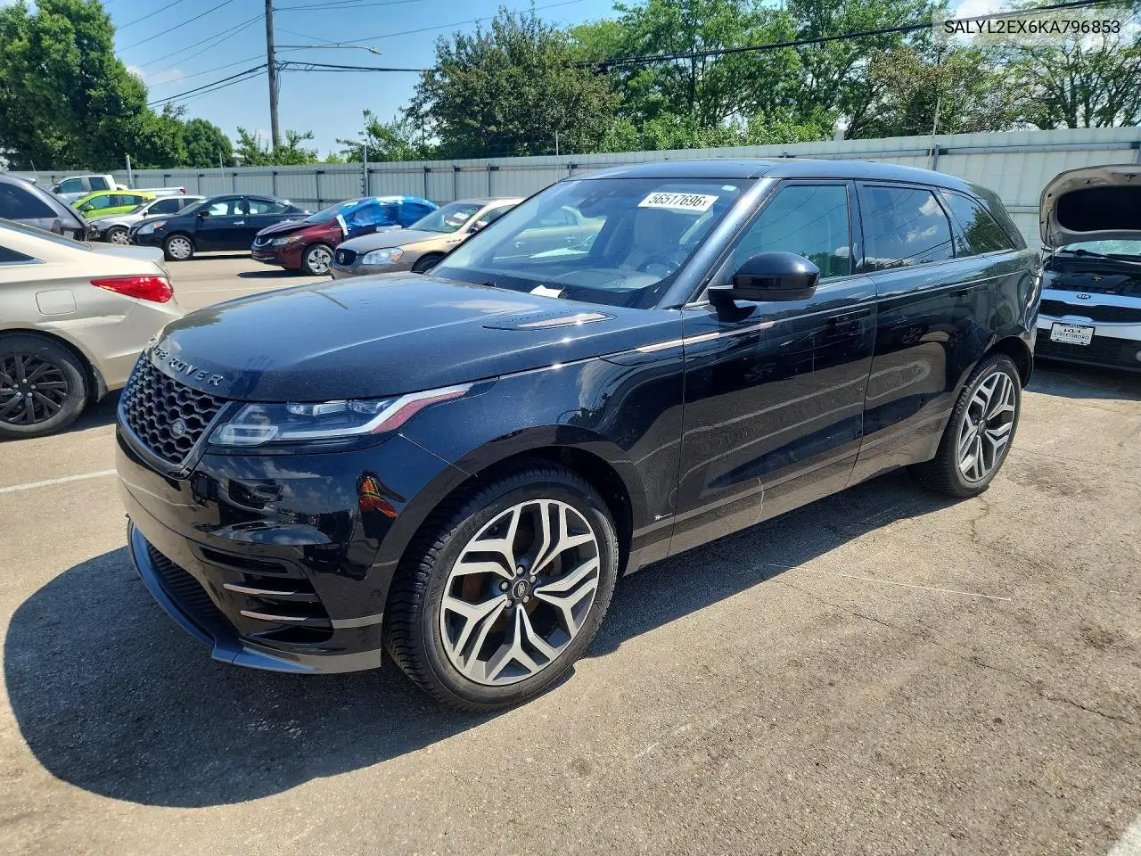 2019 Land Rover Range Rover Velar R-Dynamic Se VIN: SALYL2EX6KA796853 Lot: 56517696