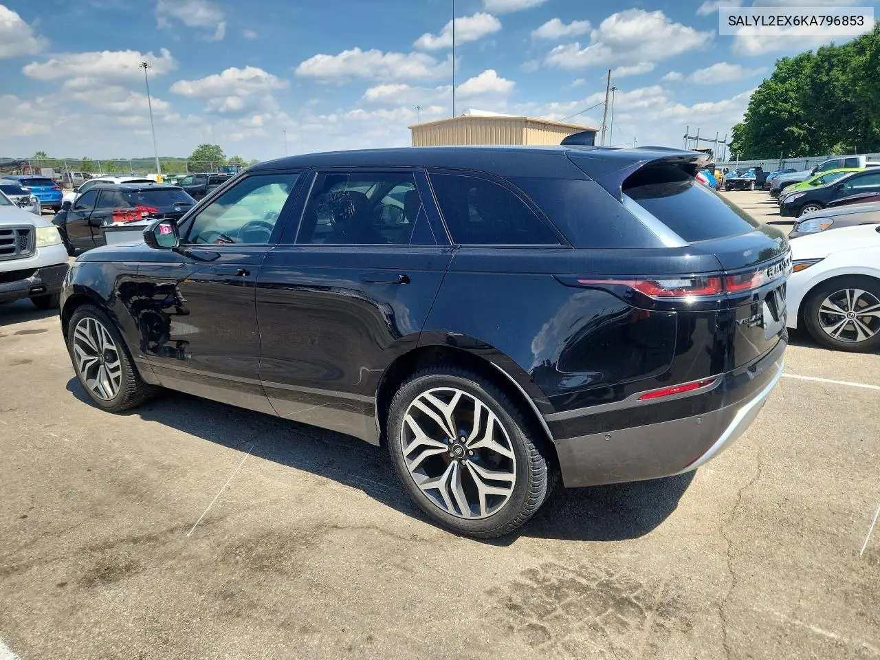 2019 Land Rover Range Rover Velar R-Dynamic Se VIN: SALYL2EX6KA796853 Lot: 56517696
