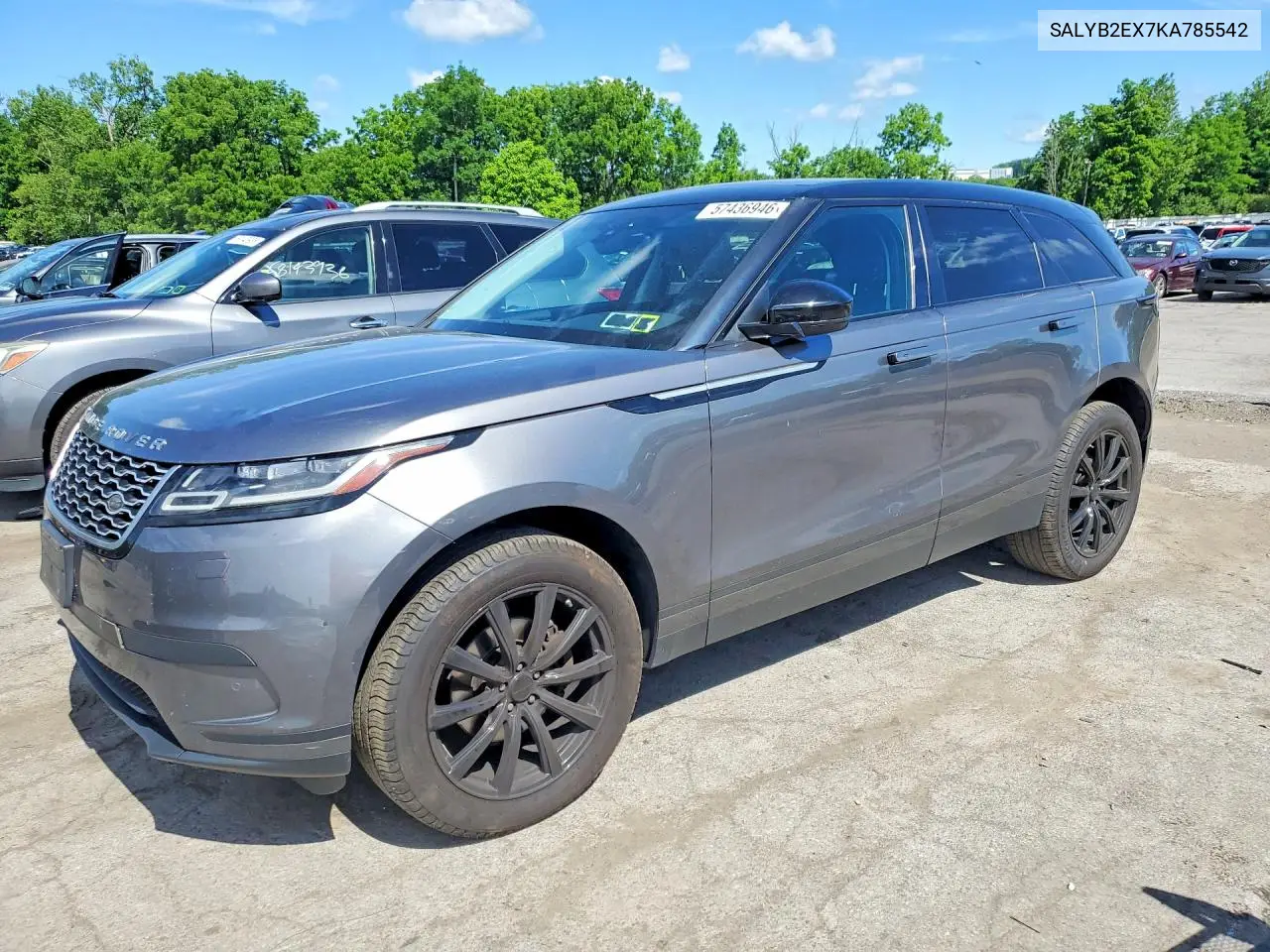 2019 Land Rover Range Rover Velar S VIN: SALYB2EX7KA785542 Lot: 57436946