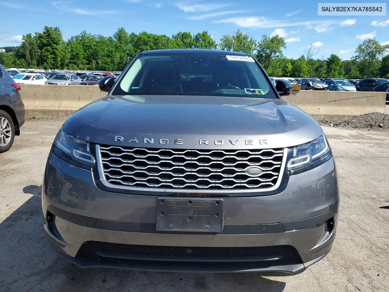 2019 Land Rover Range Rover Velar S VIN: SALYB2EX7KA785542 Lot: 57436946