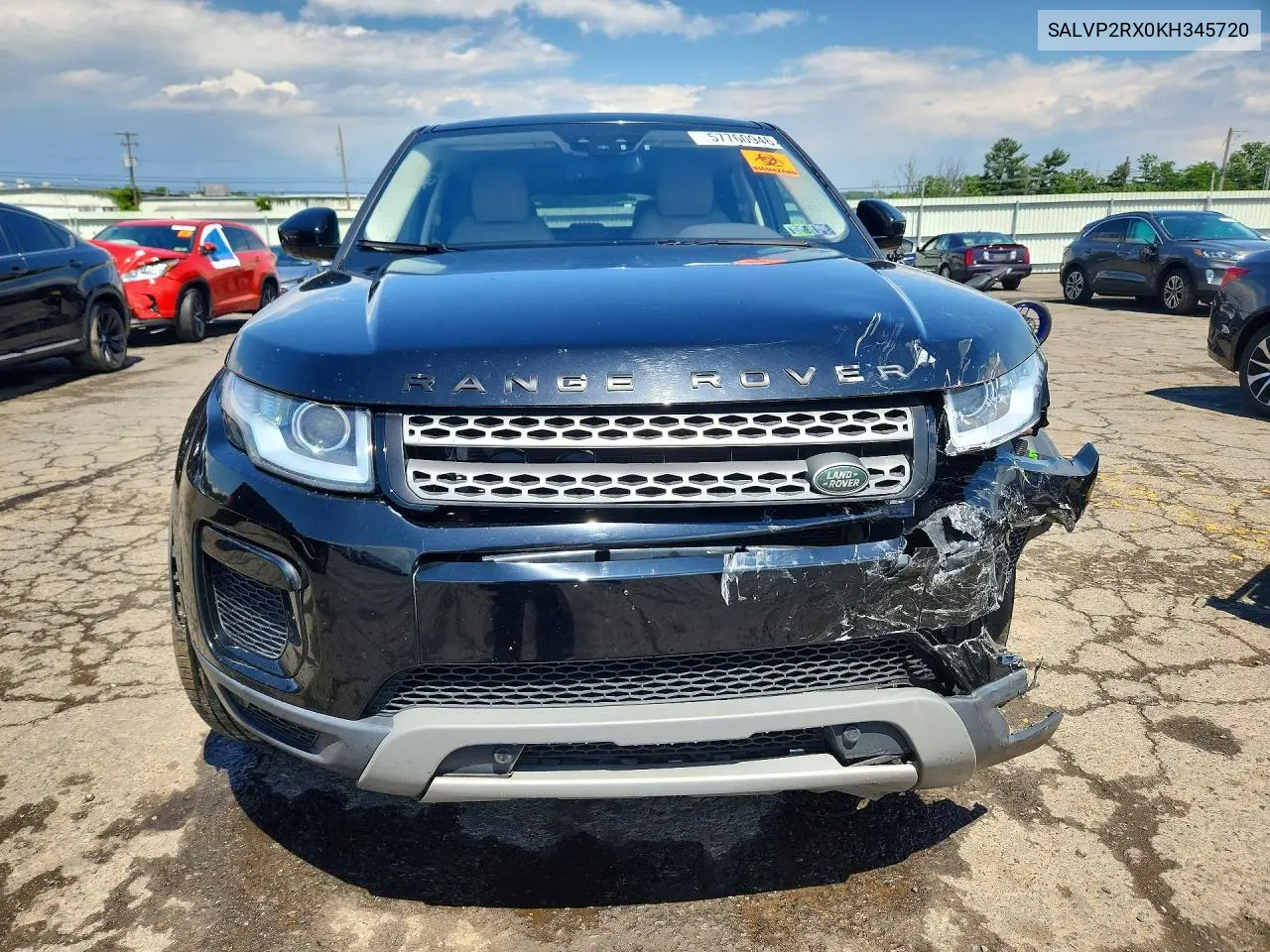 2019 Land Rover Range Rover Evoque Se VIN: SALVP2RX0KH345720 Lot: 57760946