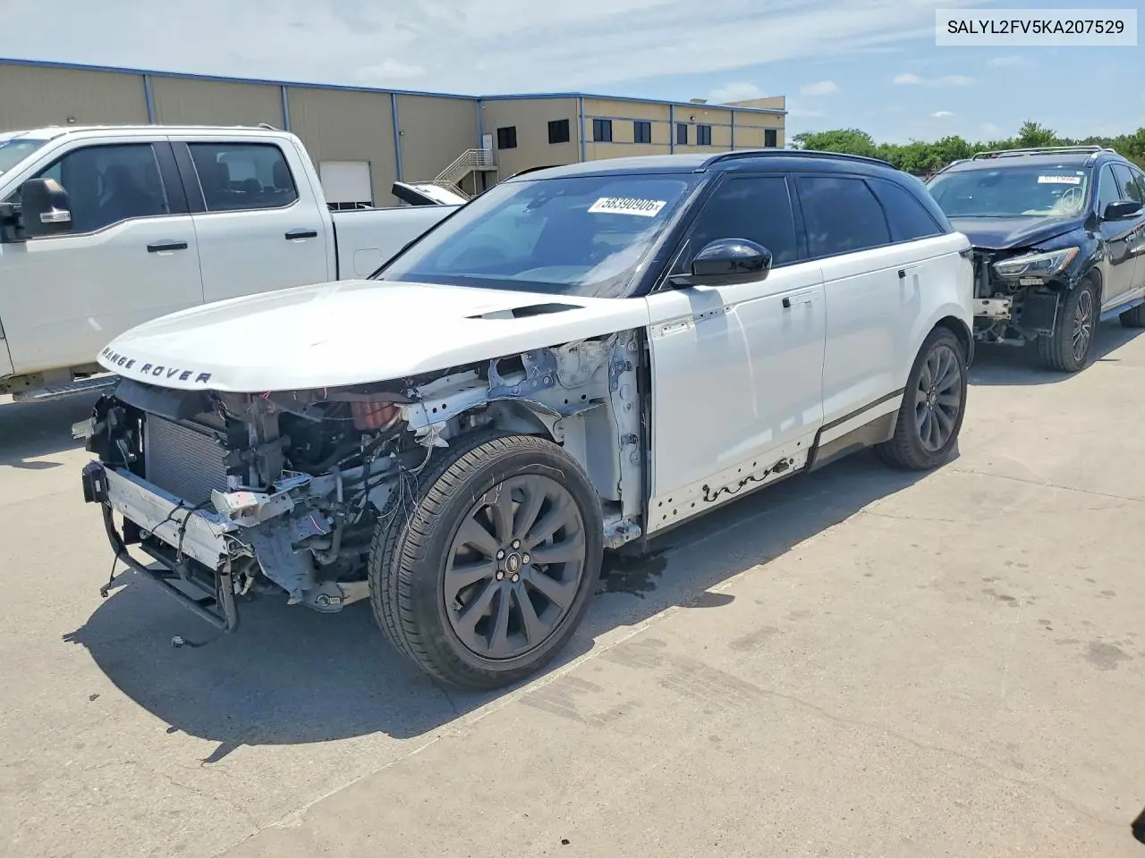 2019 Land Rover Range Rover Velar R-Dynamic Se VIN: SALYL2FV5KA207529 Lot: 58390906