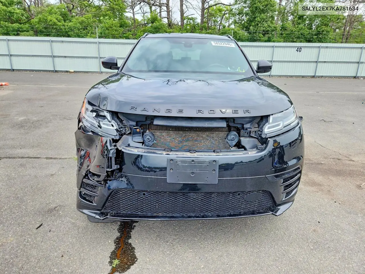 2019 Land Rover Range Rover Velar R-Dynamic Se VIN: SALYL2EX7KA781634 Lot: 58522946