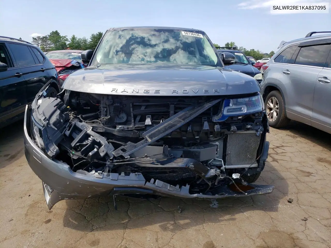 2019 Land Rover Range Rover Sport Supercharged Dynamic VIN: SALWR2RE1KA837095 Lot: 58738436