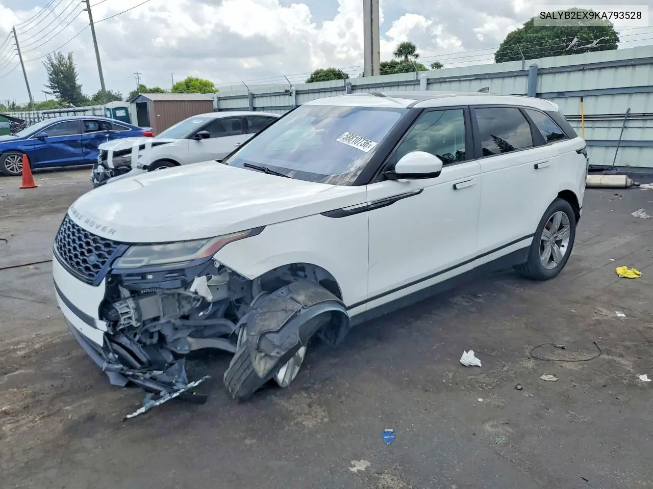 2019 Land Rover Range Rover Velar S VIN: SALYB2EX9KA793528 Lot: 58810736