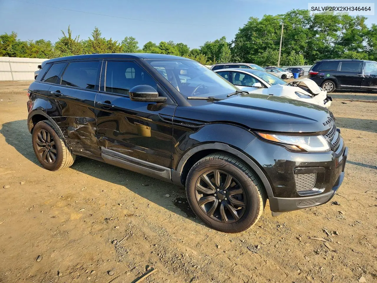 2019 Land Rover Range Rover Evoque Se VIN: SALVP2RX2KH346464 Lot: 58824176