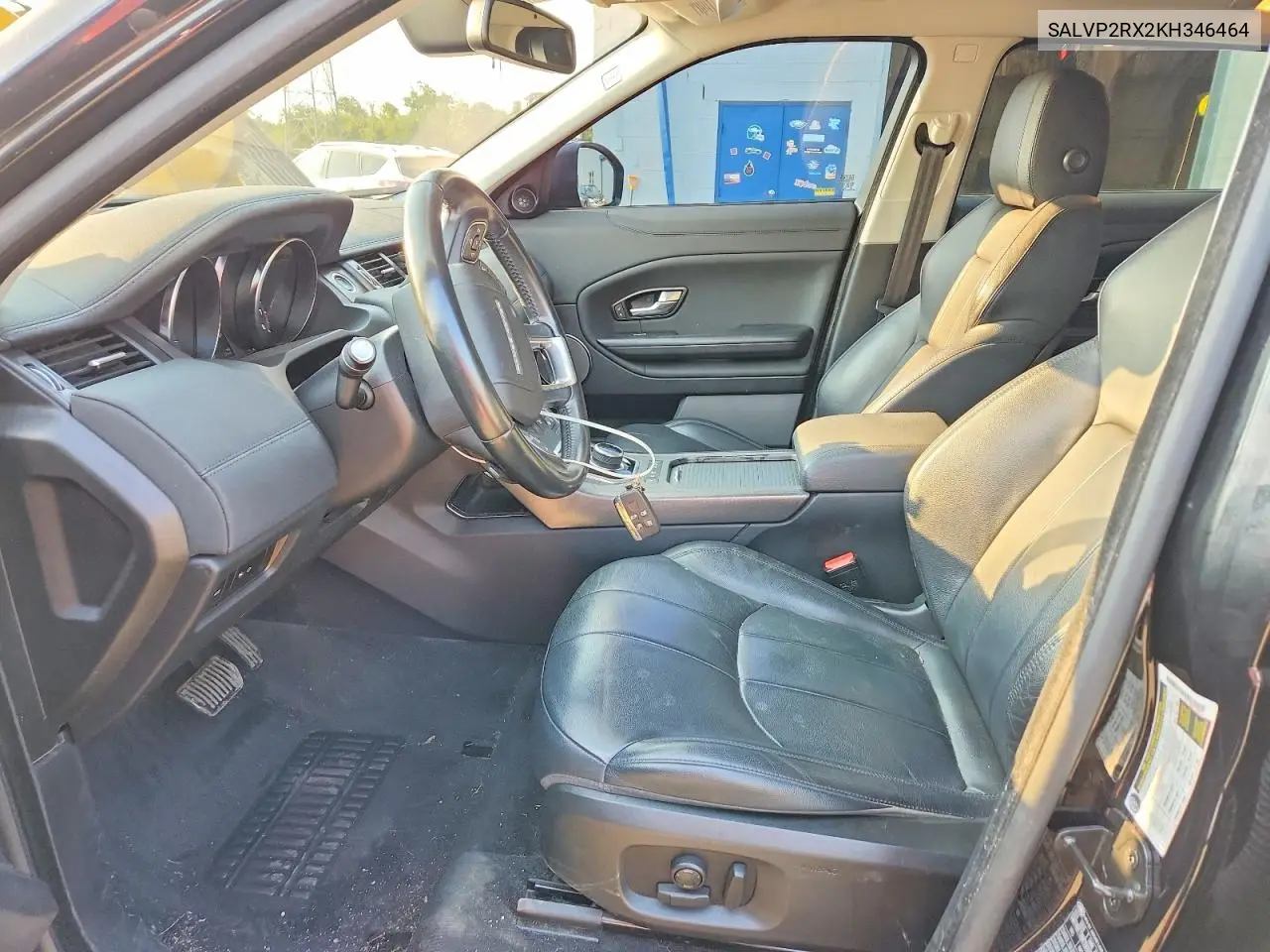 2019 Land Rover Range Rover Evoque Se VIN: SALVP2RX2KH346464 Lot: 58824176