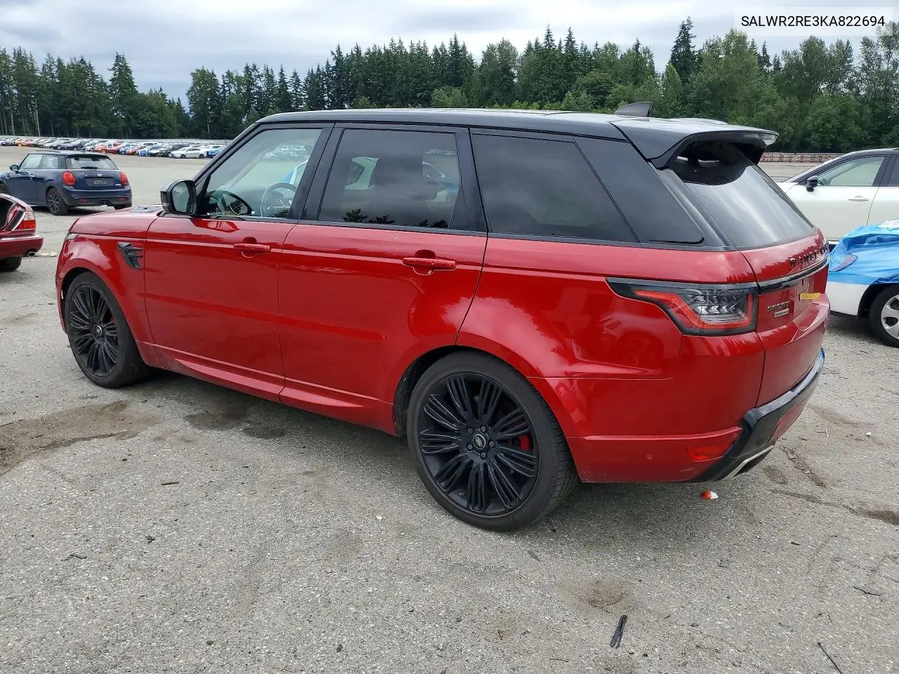 2019 Land Rover Range Rover Sport Supercharged Dynamic VIN: SALWR2RE3KA822694 Lot: 59172426