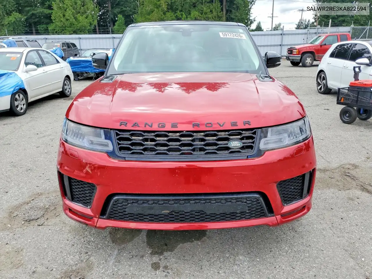 2019 Land Rover Range Rover Sport Supercharged Dynamic VIN: SALWR2RE3KA822694 Lot: 59172426