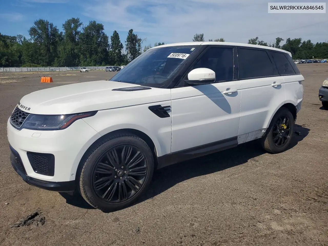 2019 Land Rover Range Rover Sport Hse VIN: SALWR2RKXKA846545 Lot: 59389716
