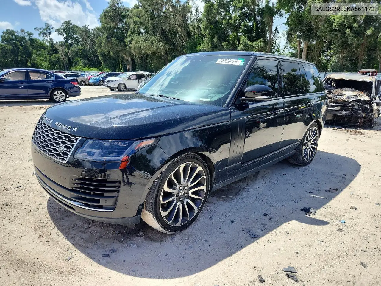2019 Land Rover Range Rover Supercharged VIN: SALGS2RE3KA561172 Lot: 60700476