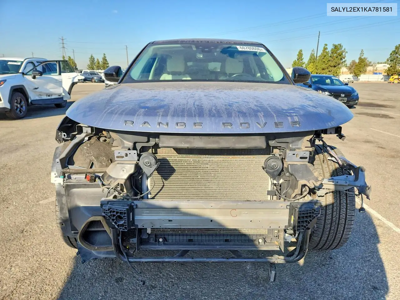 2019 Land Rover Range Rover Velar R-Dynamic Se VIN: SALYL2EX1KA781581 Lot: 60780606