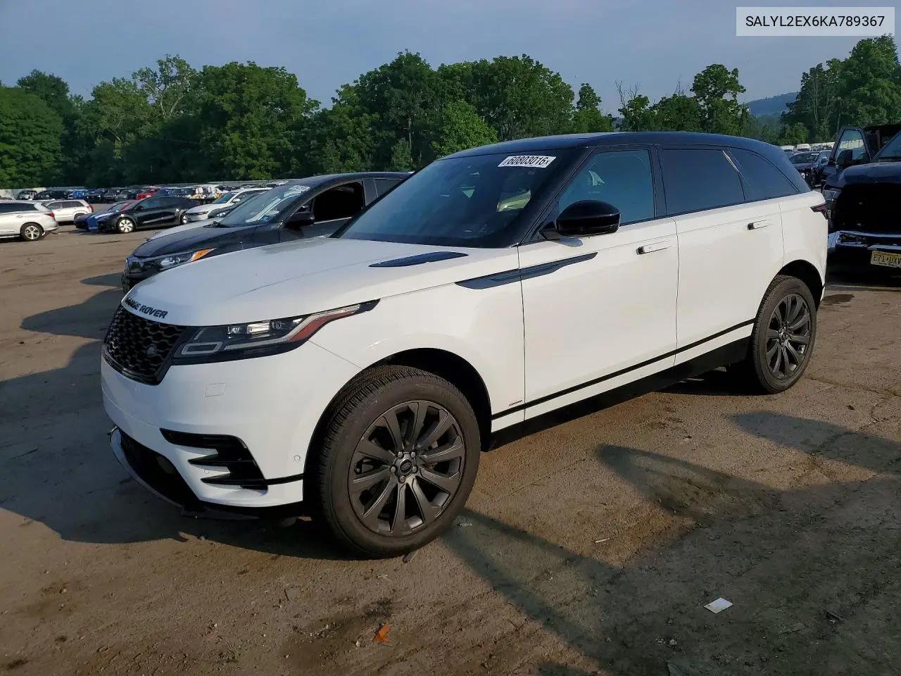 2019 Land Rover Range Rover Velar R-Dynamic Se VIN: SALYL2EX6KA789367 Lot: 60803016