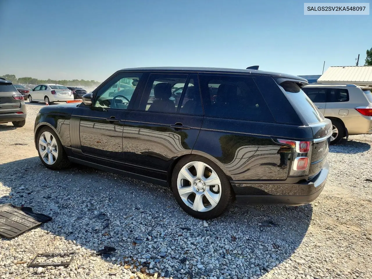 2019 Land Rover Range Rover Hse VIN: SALGS2SV2KA548097 Lot: 60859676