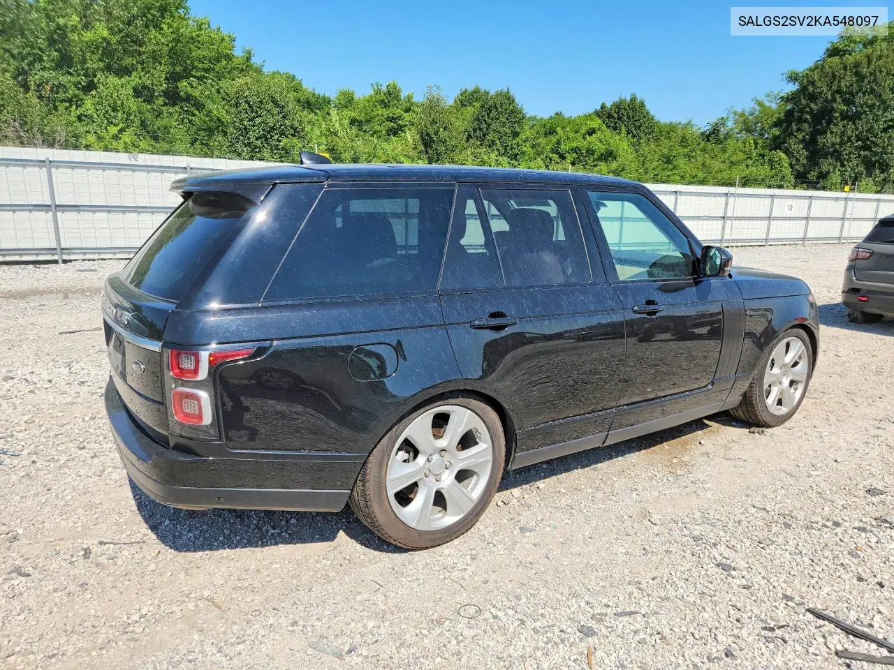 2019 Land Rover Range Rover Hse VIN: SALGS2SV2KA548097 Lot: 60859676
