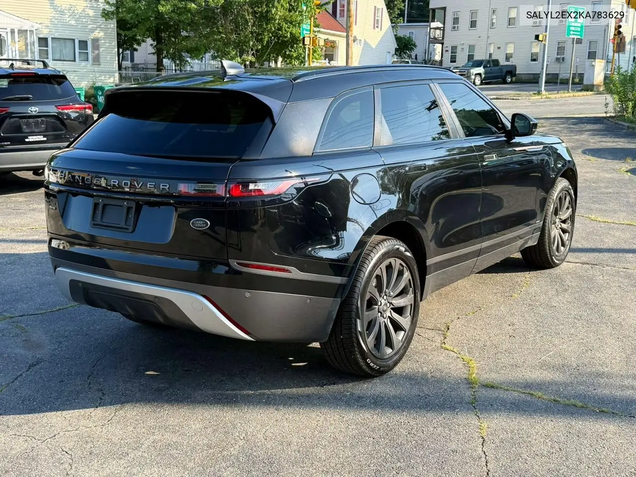 2019 Land Rover Range Rover Velar R-Dynamic Se VIN: SALYL2EX2KA783629 Lot: 60932786