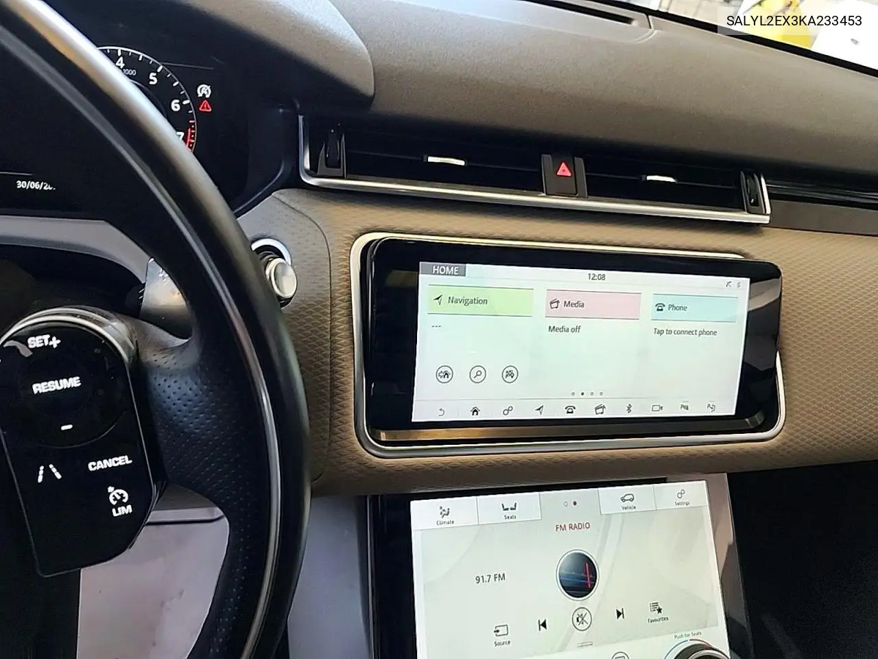 2019 Land Rover Range Rover Velar R-Dynamic Se VIN: SALYL2EX3KA233453 Lot: 60967066