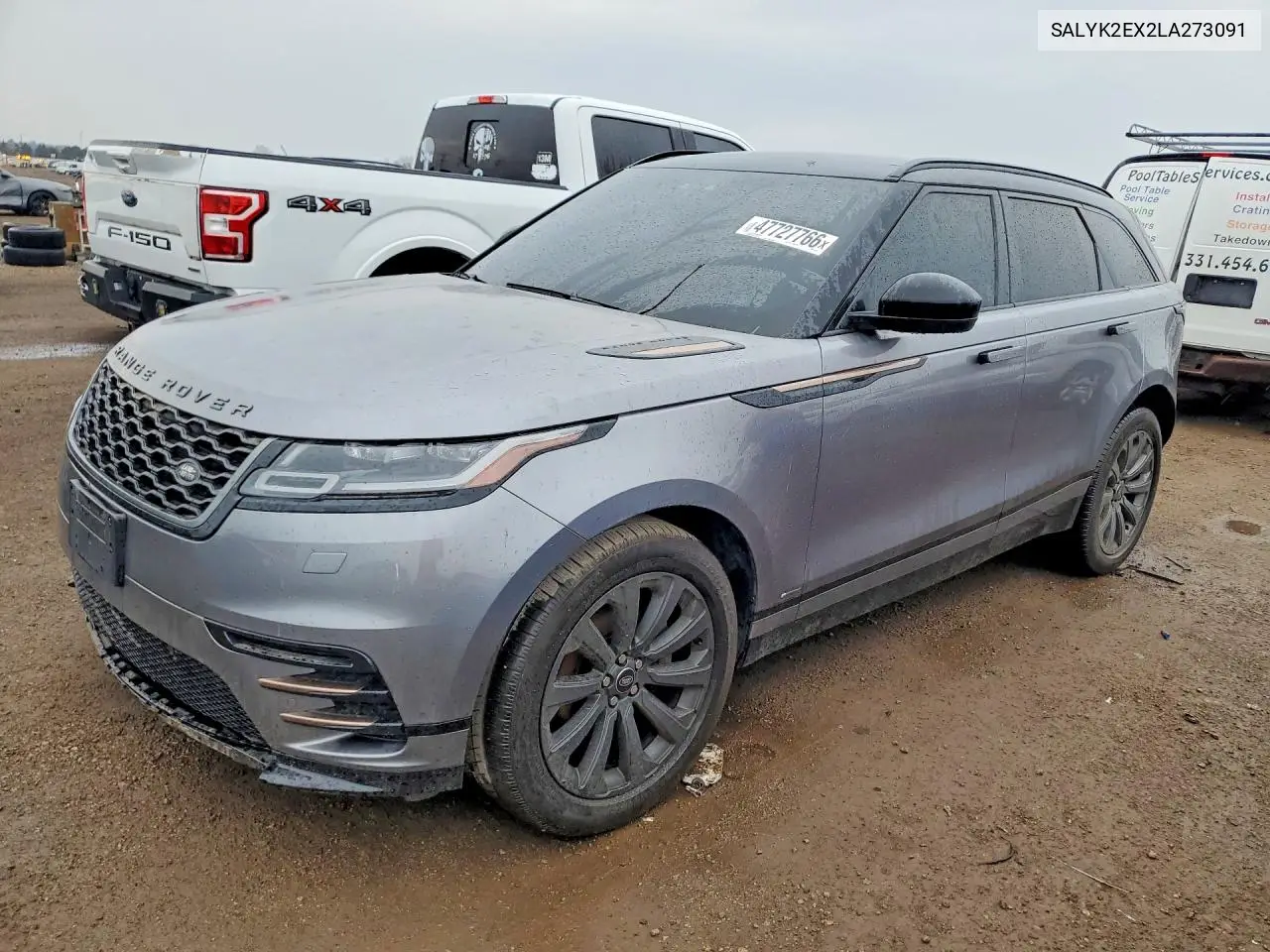2020 Land Rover Range Rover Velar R-Dynamic S VIN: SALYK2EX2LA273091 Lot: 47727766