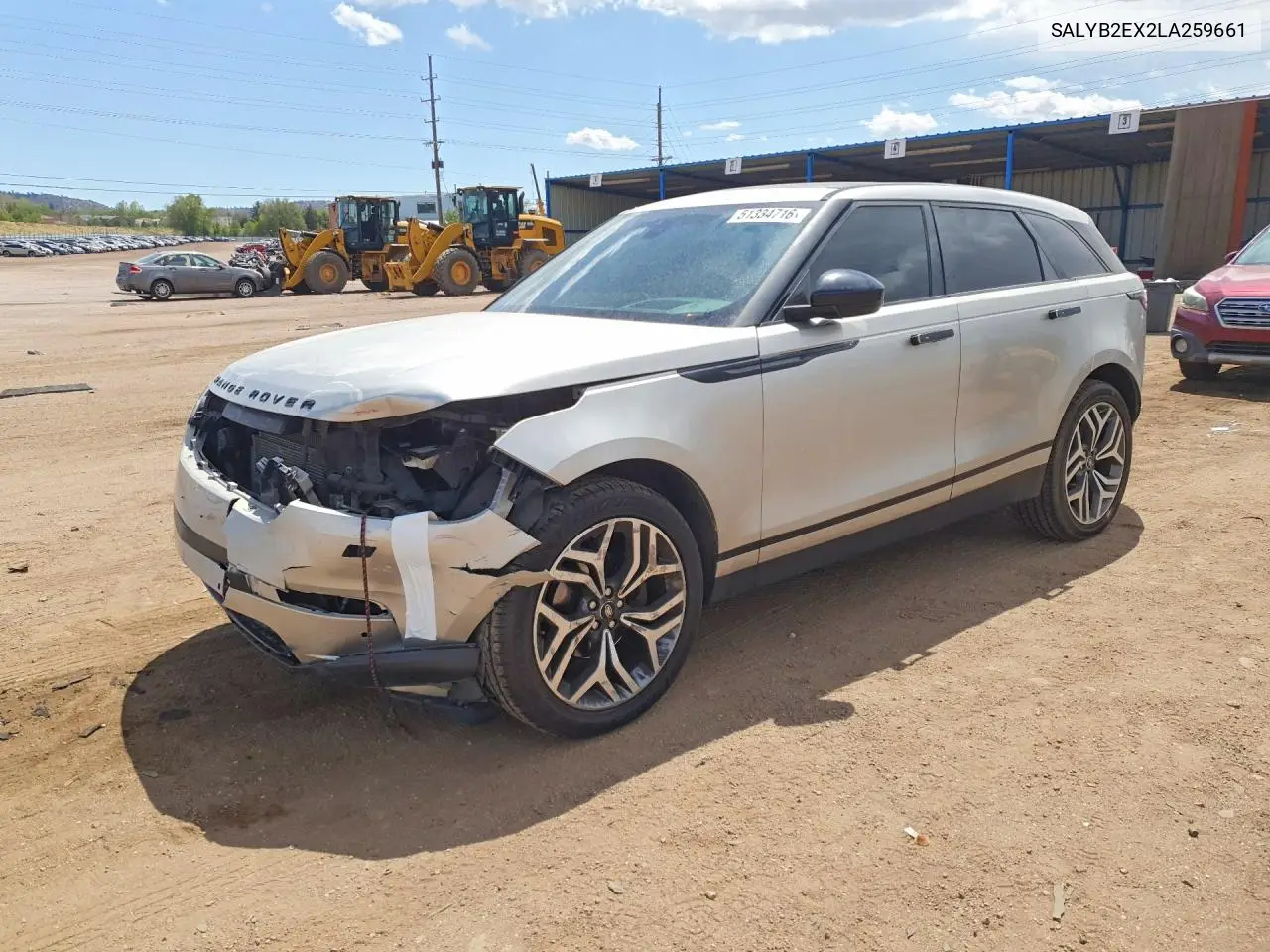 2020 Land Rover Range Rover Velar S VIN: SALYB2EX2LA259661 Lot: 51334716