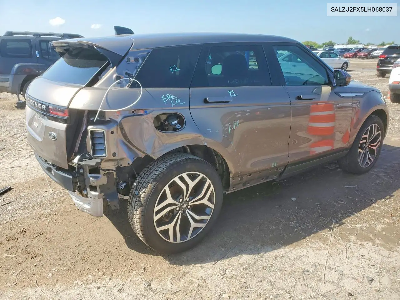 2020 Land Rover Range Rover Evoque S VIN: SALZJ2FX5LH068037 Lot: 54961546