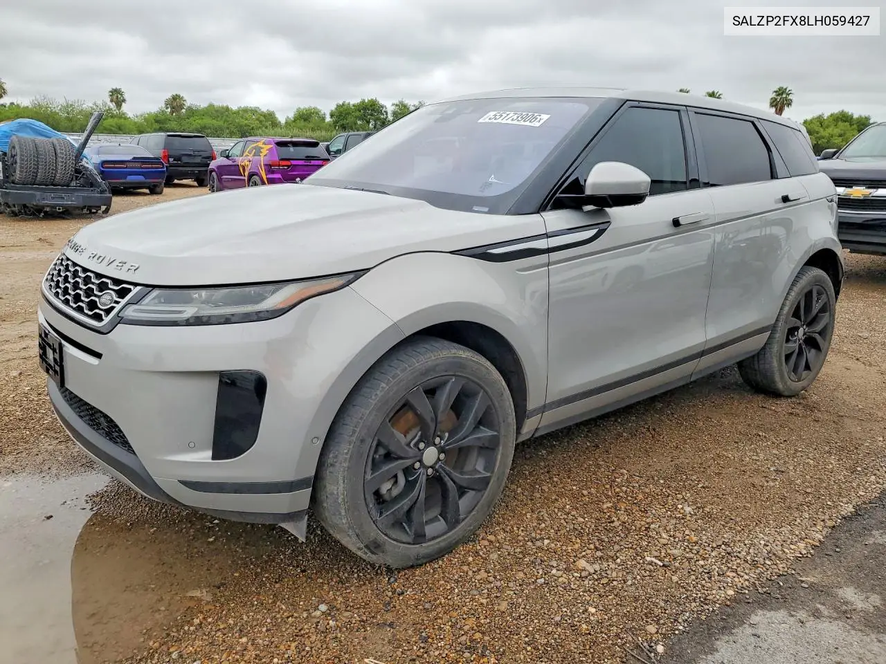 2020 Land Rover Range Rover Evoque Se VIN: SALZP2FX8LH059427 Lot: 55173906