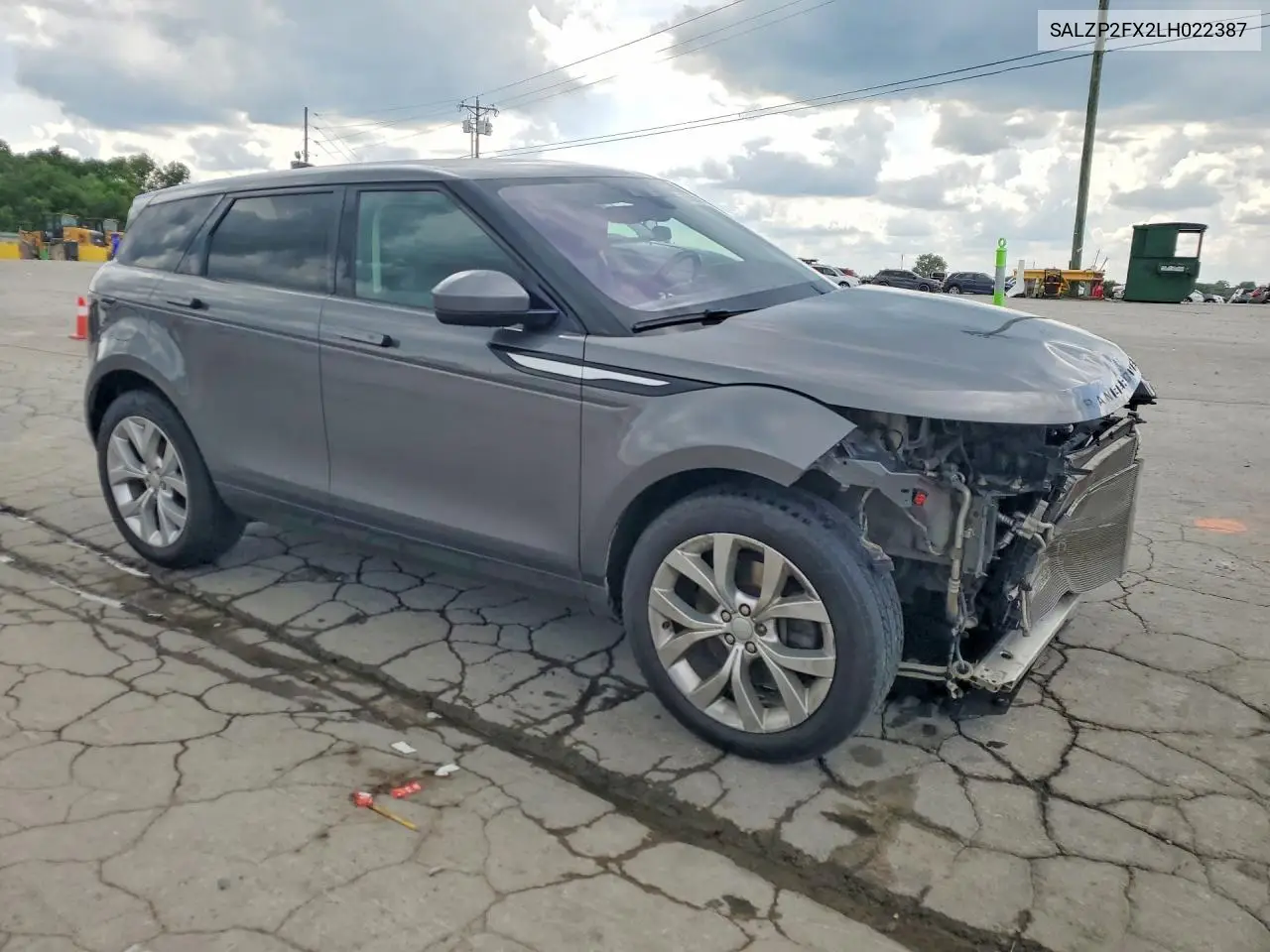 2020 Land Rover Range Rover Evoque Se VIN: SALZP2FX2LH022387 Lot: 55354946