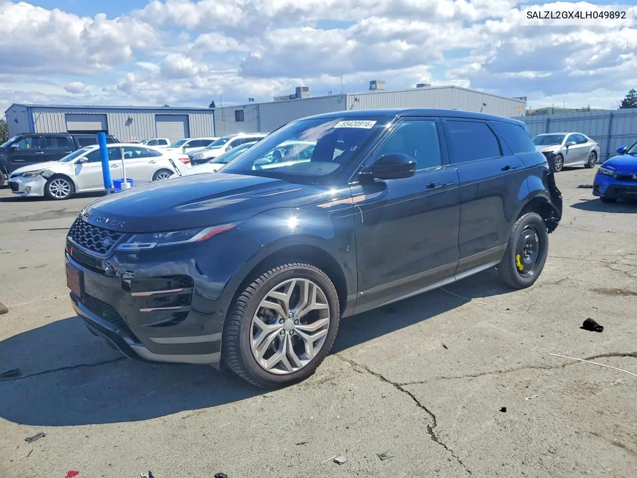 2020 Land Rover Range Rover Evoque Se VIN: SALZL2GX4LH049892 Lot: 55420916