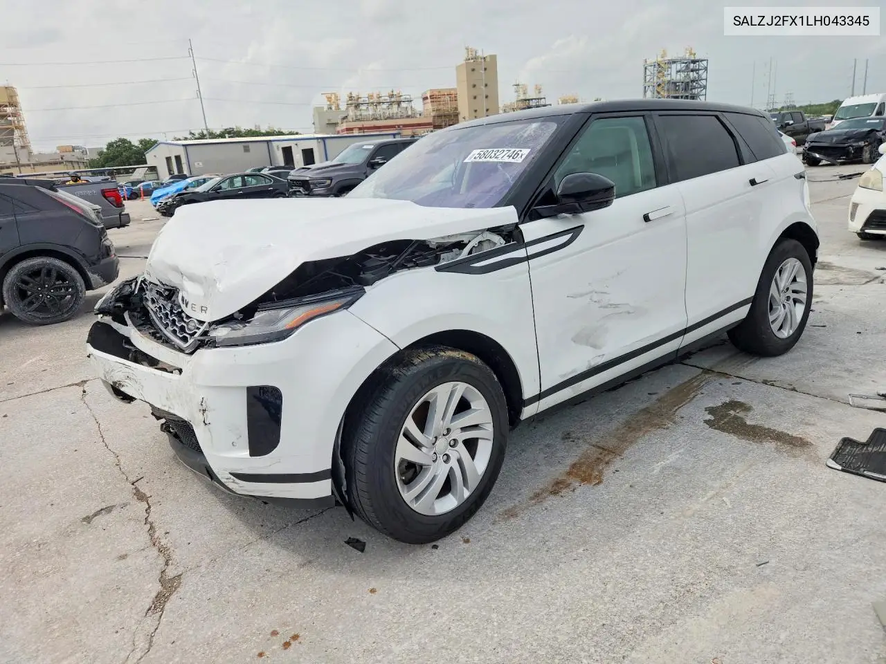 2020 Land Rover Range Rover Evoque S VIN: SALZJ2FX1LH043345 Lot: 58032746