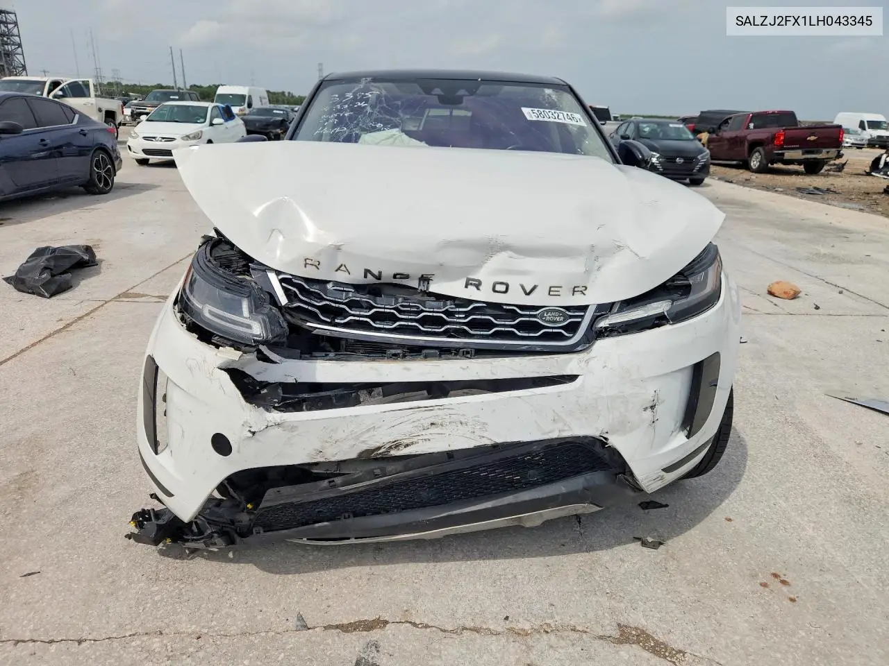 2020 Land Rover Range Rover Evoque S VIN: SALZJ2FX1LH043345 Lot: 58032746