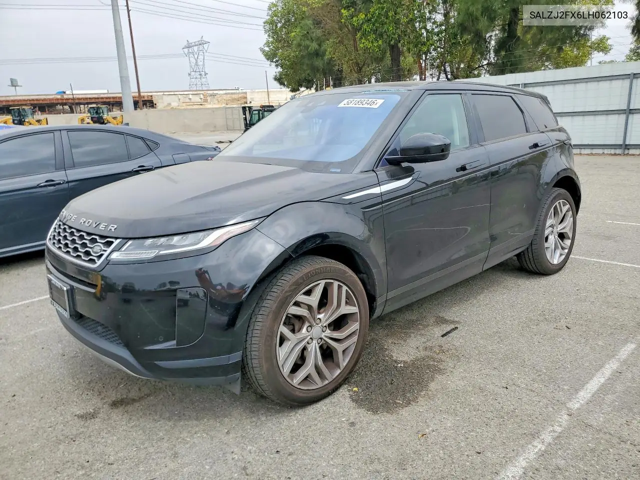 2020 Land Rover Range Rover Evoque S VIN: SALZJ2FX6LH062103 Lot: 58189346