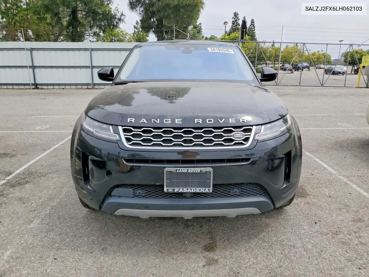 2020 Land Rover Range Rover Evoque S VIN: SALZJ2FX6LH062103 Lot: 58189346