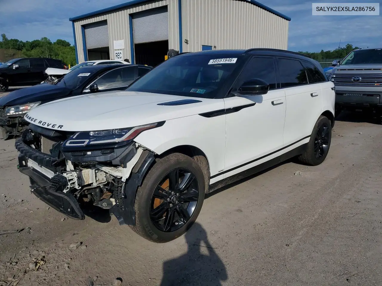 2020 Land Rover Range Rover Velar R-Dynamic S VIN: SALYK2EX5LA286756 Lot: 58551946