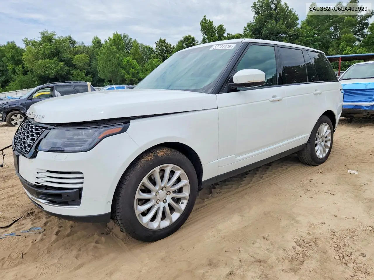 2020 Land Rover Range Rover Hse VIN: SALGS2RU6LA402929 Lot: 58917416