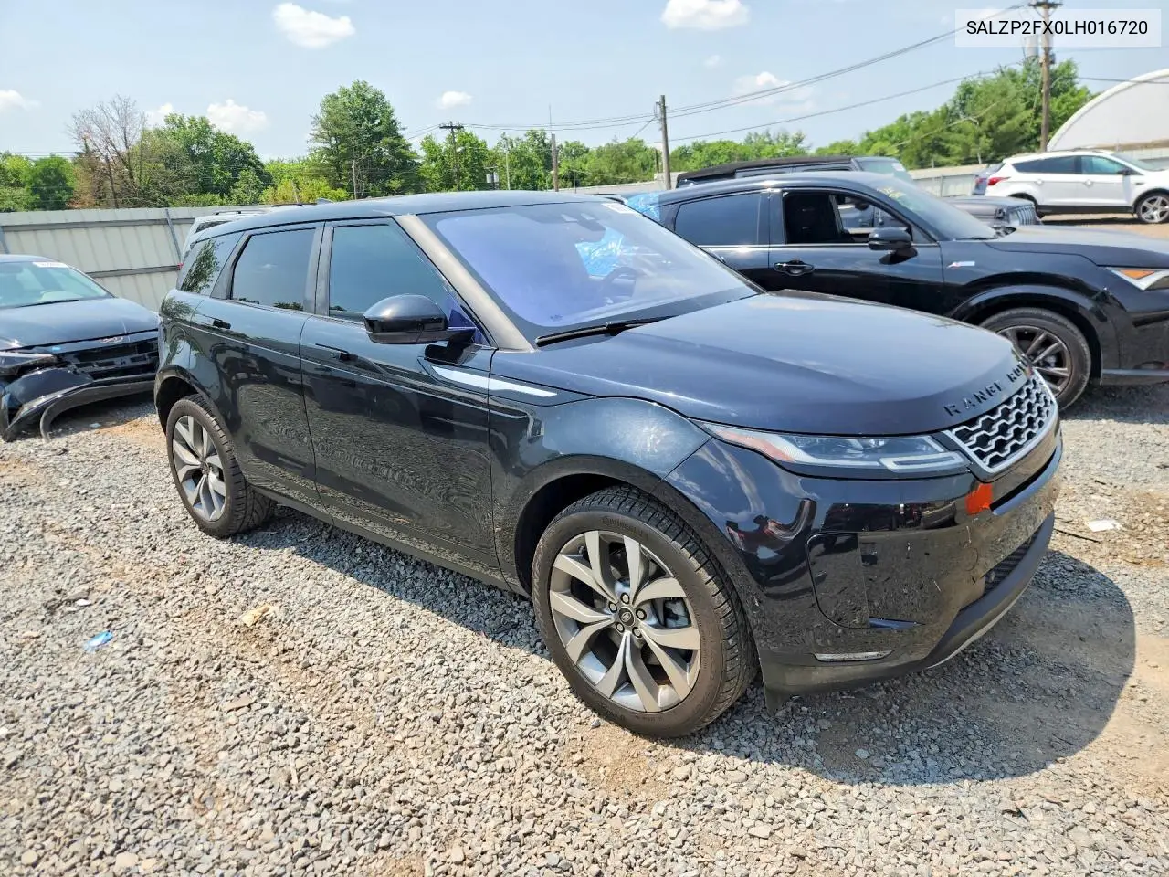 2020 Land Rover Range Rover Evoque Se VIN: SALZP2FX0LH016720 Lot: 58926046
