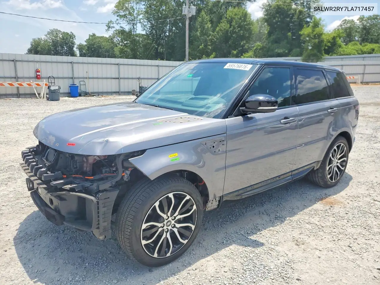 2020 Land Rover Range Rover Sport Hse VIN: SALWR2RY7LA717457 Lot: 59576876