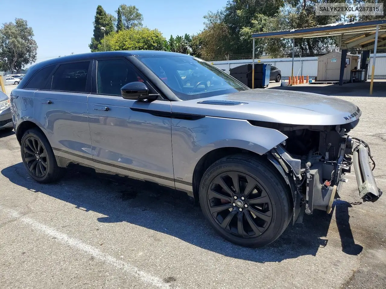 2020 Land Rover Range Rover Velar R-Dynamic S VIN: SALYK2EX0LA287815 Lot: 59871296