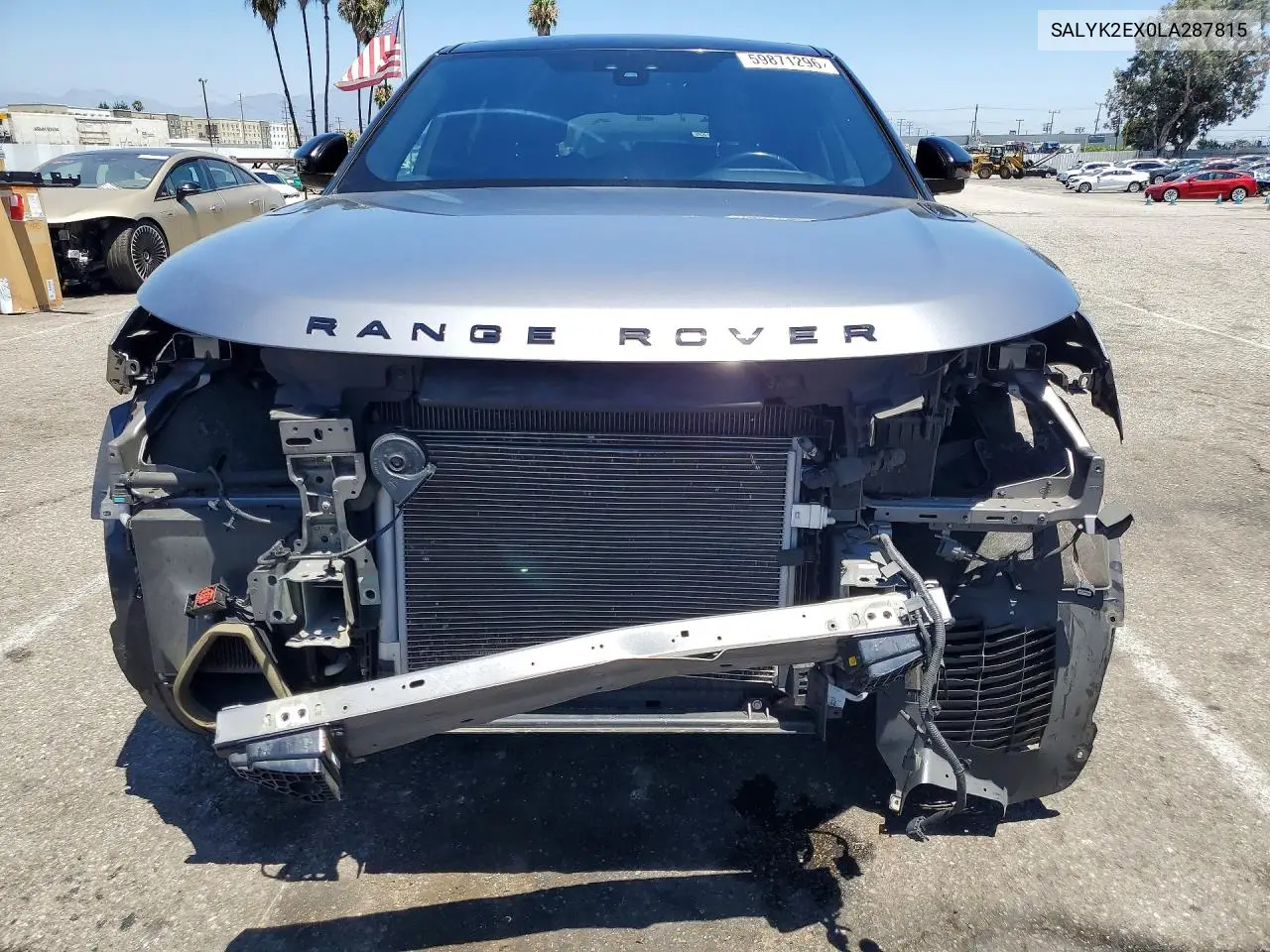 2020 Land Rover Range Rover Velar R-Dynamic S VIN: SALYK2EX0LA287815 Lot: 59871296