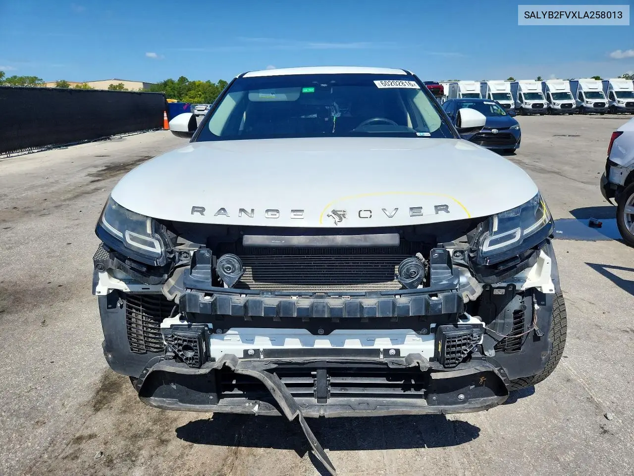 2020 Land Rover Range Rover Velar S VIN: SALYB2FVXLA258013 Lot: 60202816