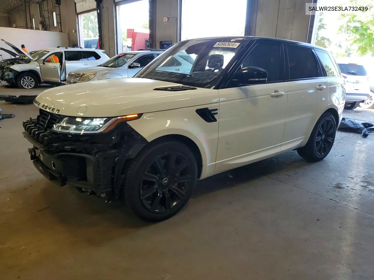 2020 Land Rover Range Rover Sport P525 Hse VIN: SALWR2SE3LA732439 Lot: 60982656