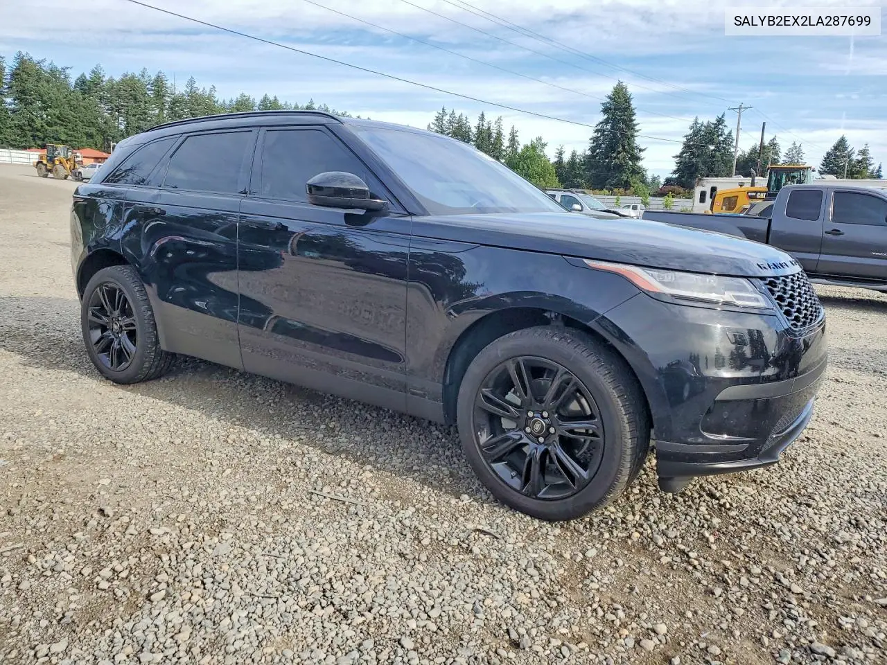 2020 Land Rover Range Rov VIN: SALYB2EX2LA287699 Lot: 61609416