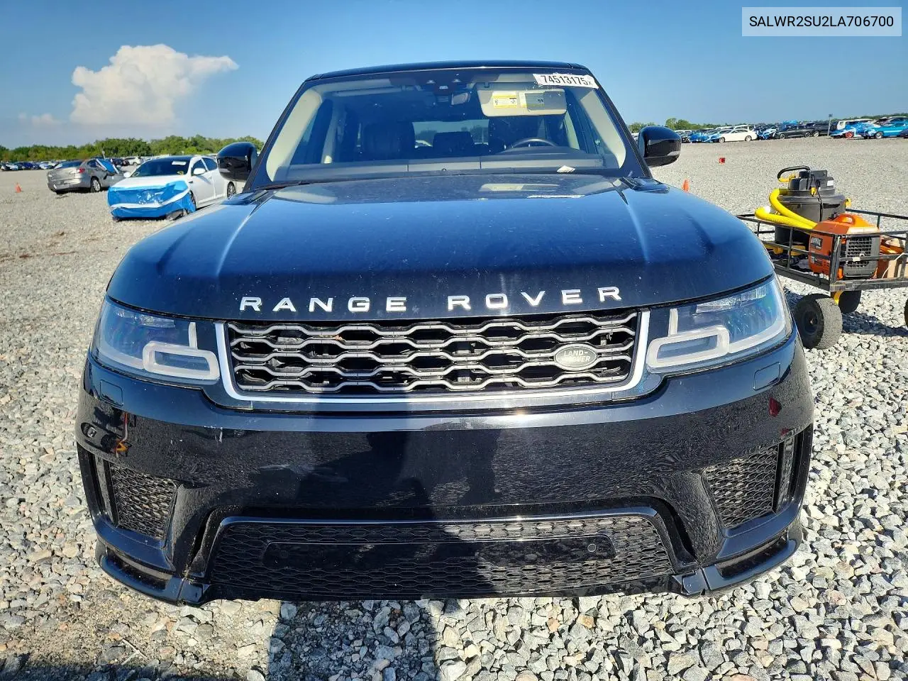 2020 Land Rover Range Rover Sport Hse VIN: SALWR2SU2LA706700 Lot: 74513175