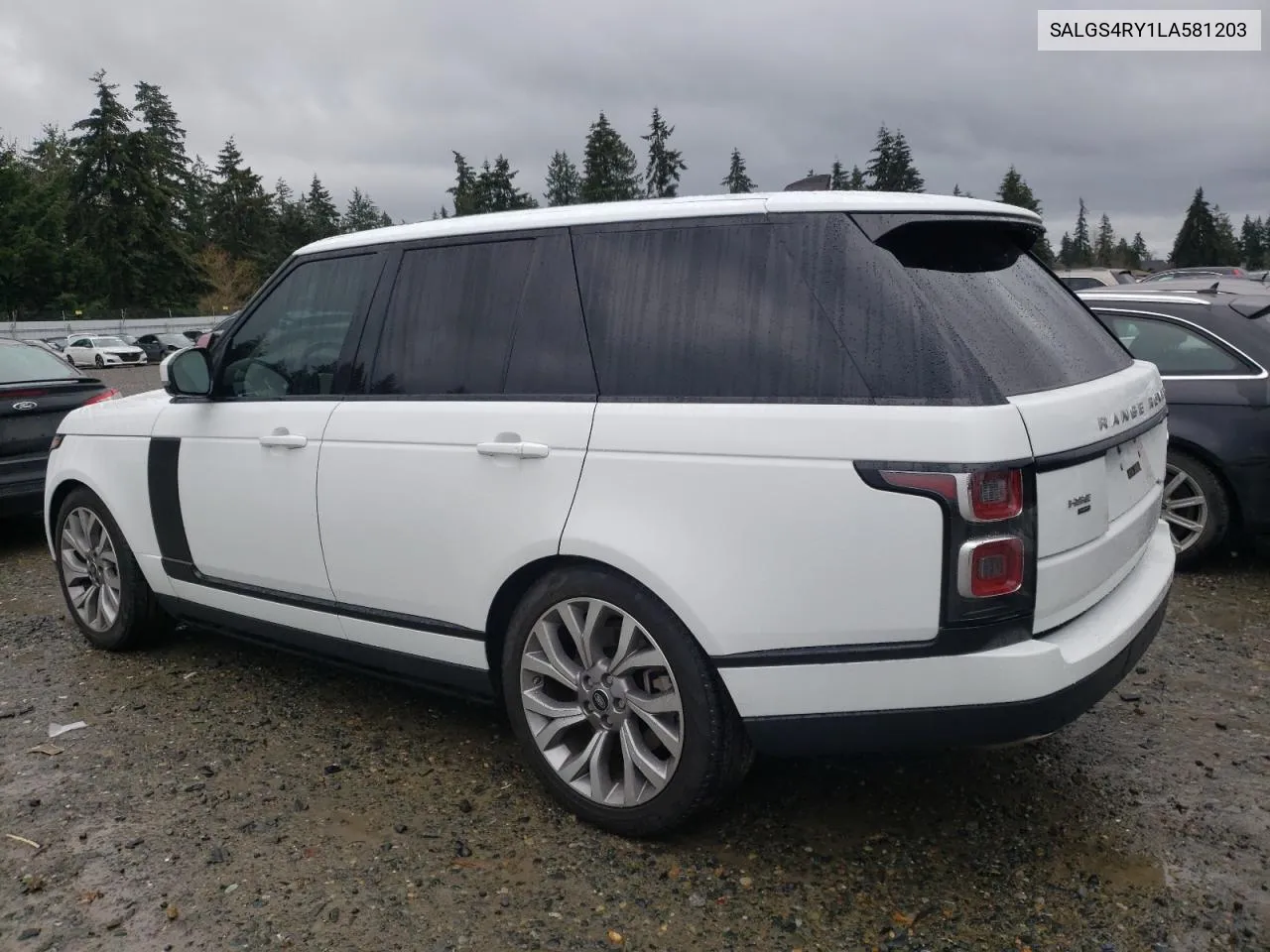 2020 Land Rover Range Rover Hse VIN: SALGS4RY1LA581203 Lot: 86573144
