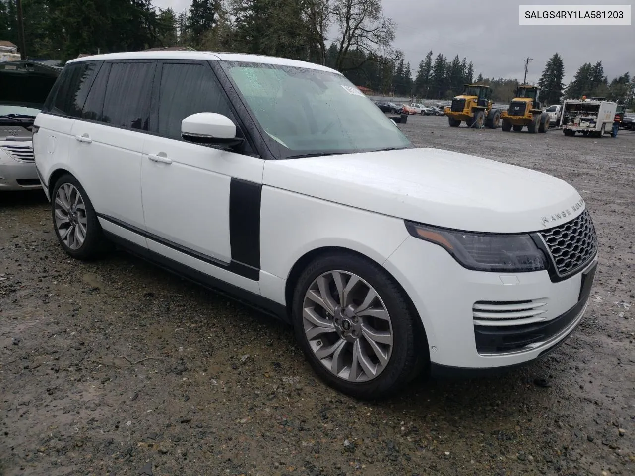 2020 Land Rover Range Rover Hse VIN: SALGS4RY1LA581203 Lot: 86573144