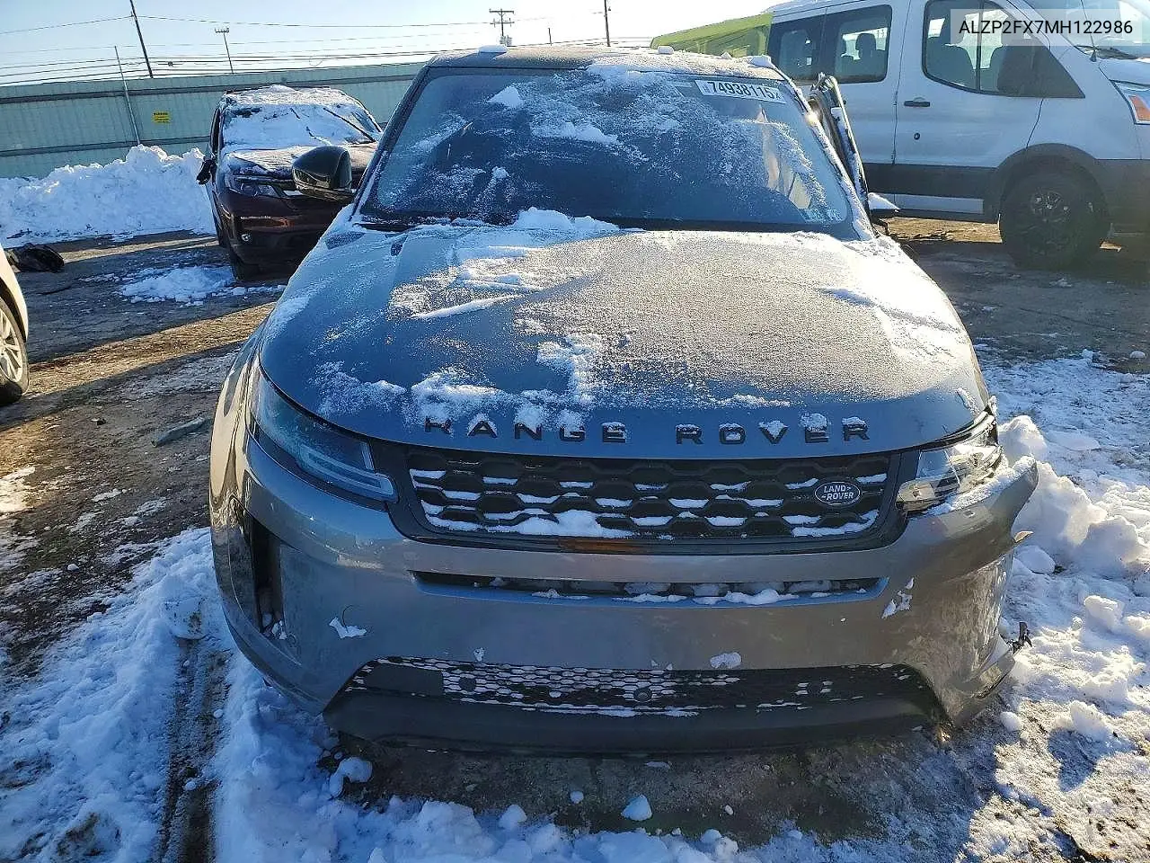 2021 Land Rover Range Rover Velar S VIN: ALZP2FX7MH122986 Lot: 51250626