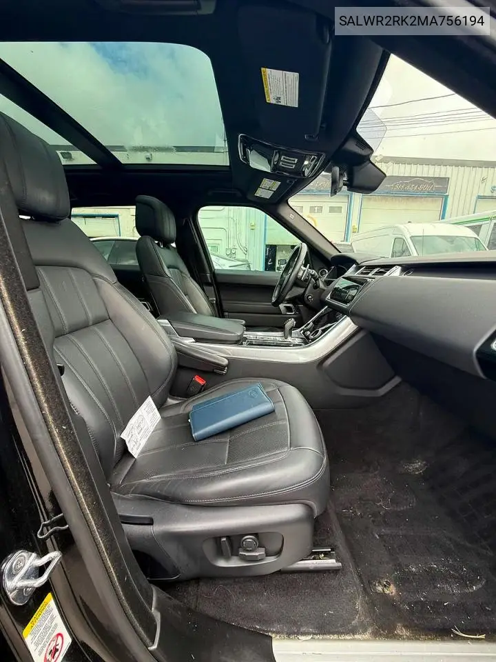 2021 Land Rover Range Rover Sport Hse Silver Edition VIN: SALWR2RK2MA756194 Lot: 58296456