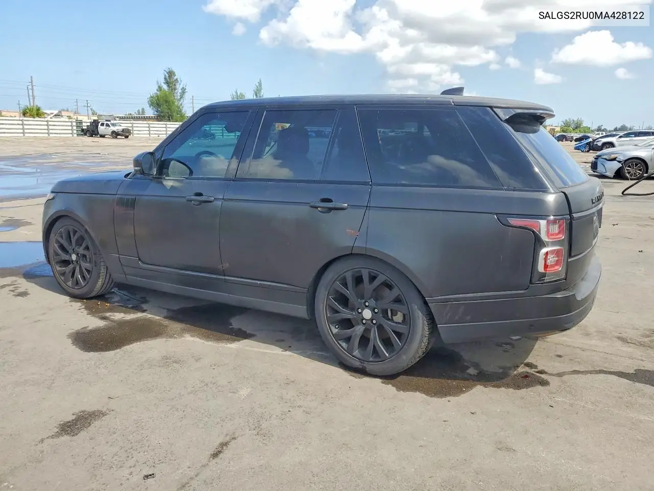 2021 Land Rover Range Rover Hse Westminster Edition VIN: SALGS2RU0MA428122 Lot: 58968536