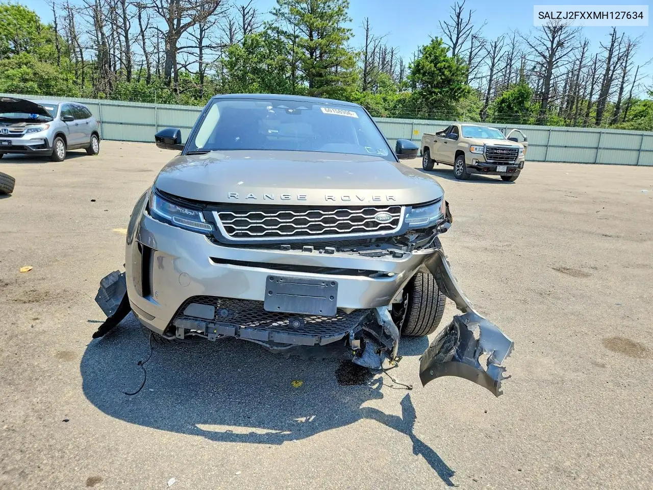 2021 Land Rover Range Rover Evoque S VIN: SALZJ2FXXMH127634 Lot: 60158906