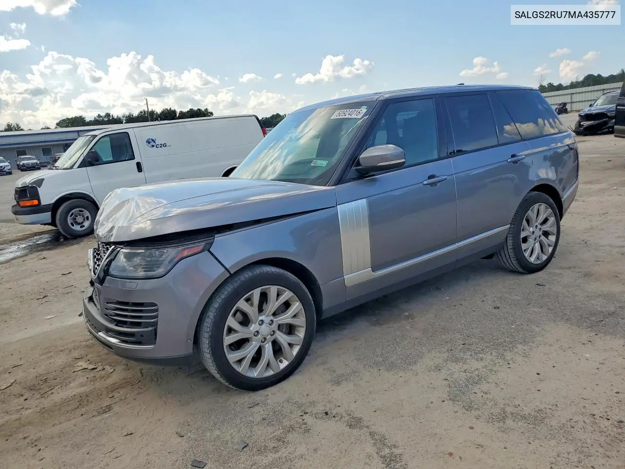 2021 Land Rover Range Rover Hse Westminster Edition VIN: SALGS2RU7MA435777 Lot: 60924016
