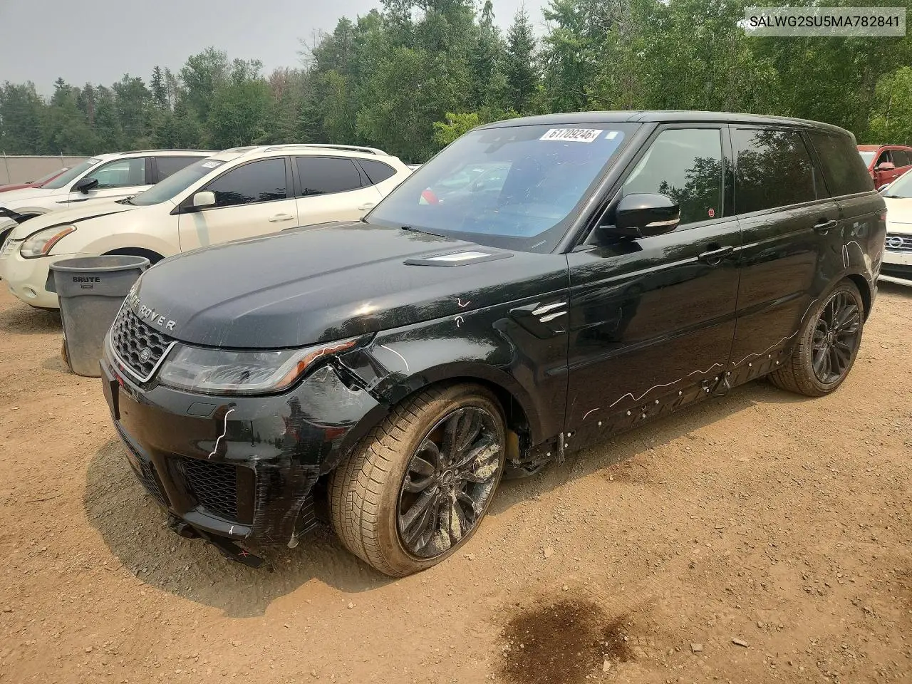 2021 Land Rover Range Rover Sport Se VIN: SALWG2SU5MA782841 Lot: 61709246